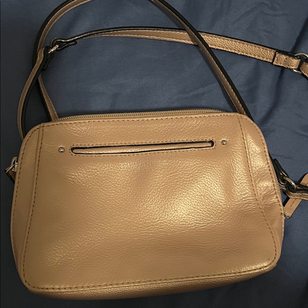 Tignanello Small Purse Bella Rose Gold Leather Crossbody